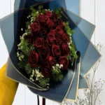 دسته گل رز هلندی قرمز ۲۰ شاخه